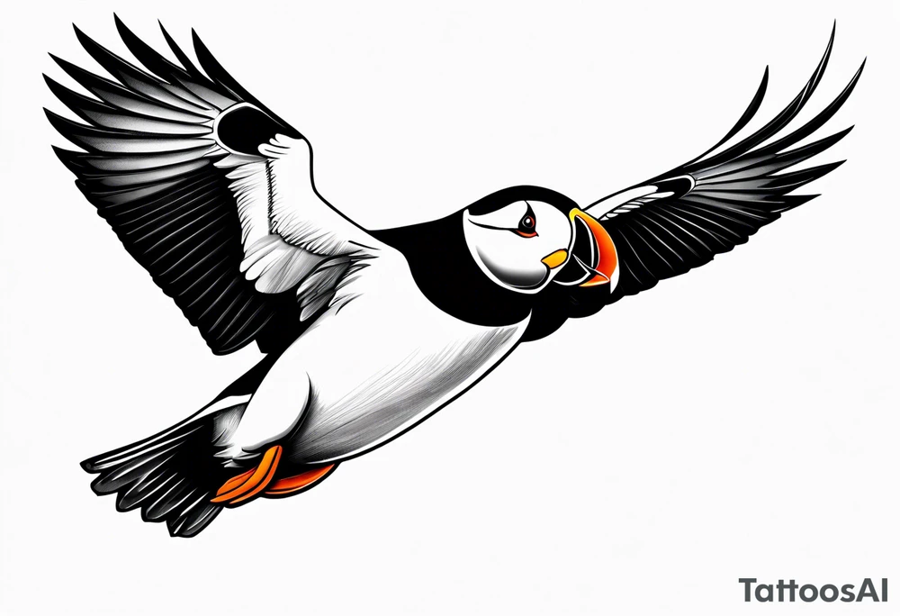 a flying puffin without background - forarm Tatto tattoo idea a flying puffin without background - forarm Tatto tattoo idea