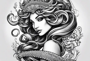 Medusa mermaid tattoo idea