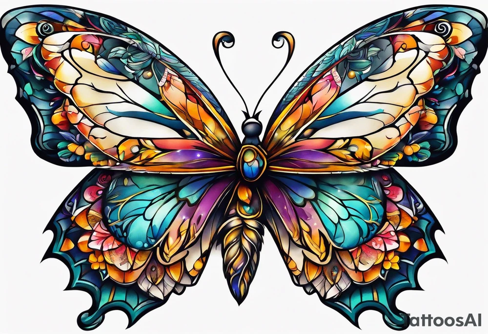 una mariposa tattoo idea