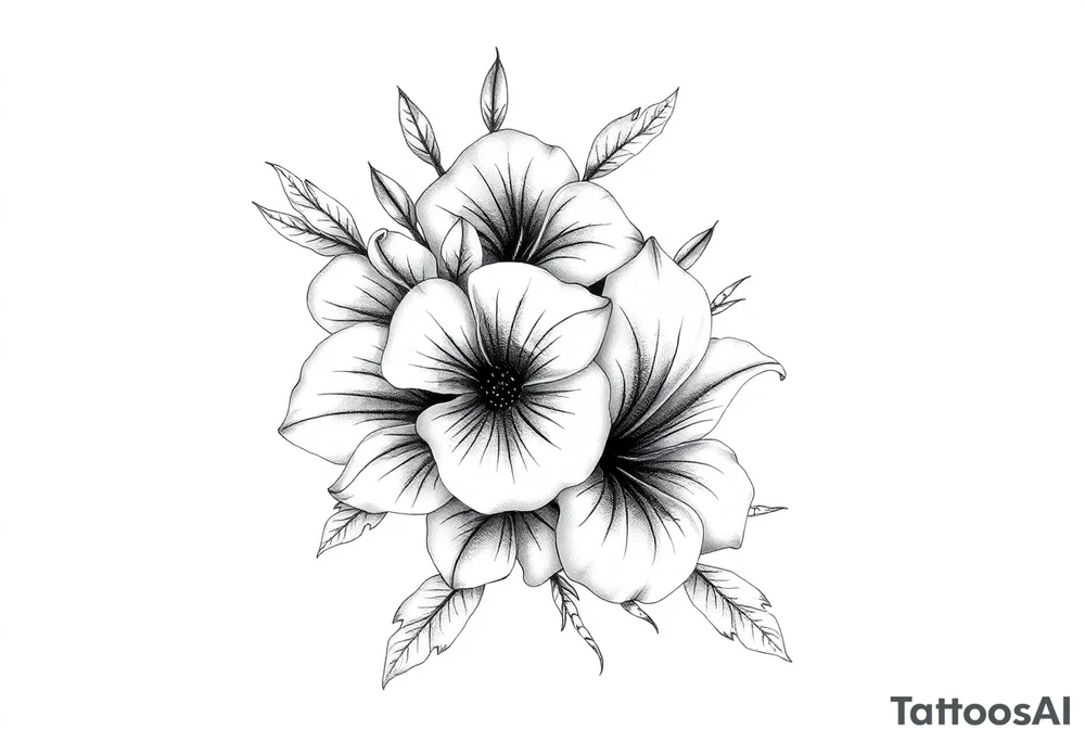 Gladiolus and naricuss flowers on forearm tattoo idea