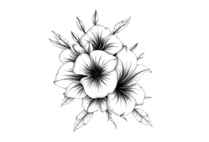 Gladiolus and naricuss  flowers on forearm tattoo idea