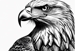Eagle and rose tattoo idea