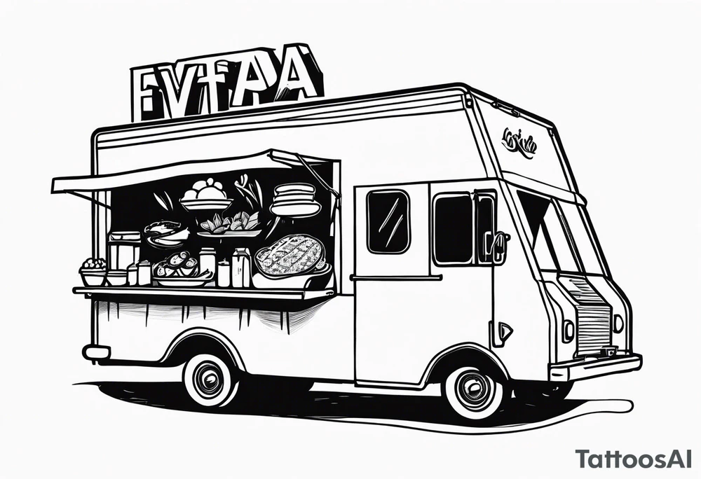 Step van food truck tatoo tattoo idea