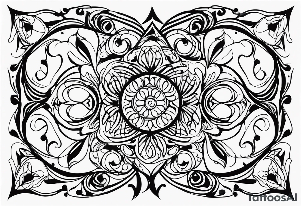 Swirling pattern like Feyra Archeron's bargain tattoo on her arm in the book series 'A Court of Thorns and Roses' tattoo idea