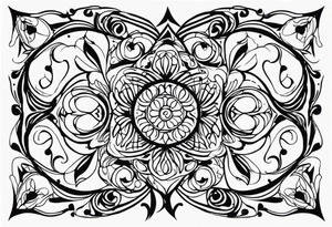 Swirling pattern like Feyra Archeron's bargain tattoo on her arm in the book series 'A Court of Thorns and Roses' tattoo idea