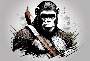 Caesar from the movie planet of the apes tattoo idea