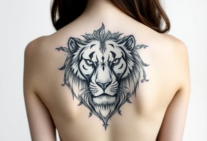 Lion scratches tattoo idea