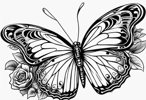 butterfly more manly with day of the dead tattoo idea