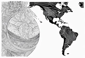 geography, all cultures of the world, abstract, simple tattoo idea