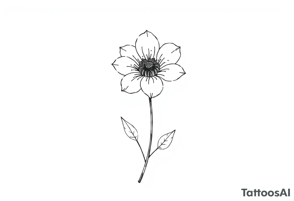 Flower with stem that reads fuck off tattoo idea