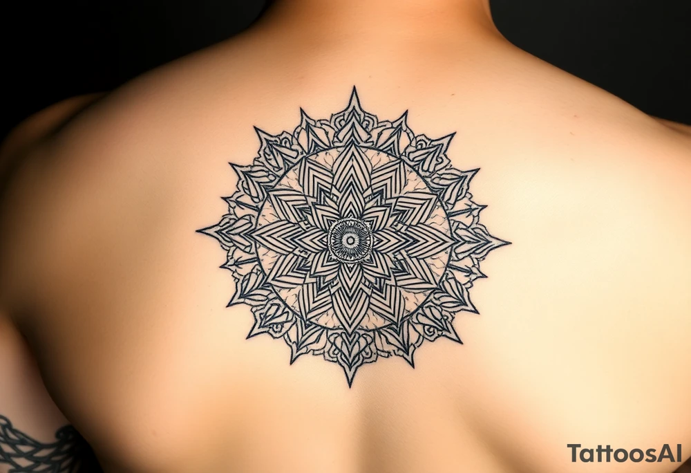 intricate mandala with sacred geometry and cosmic elements tattoo idea intricate mandala with sacred geometry and cosmic elements tattoo idea