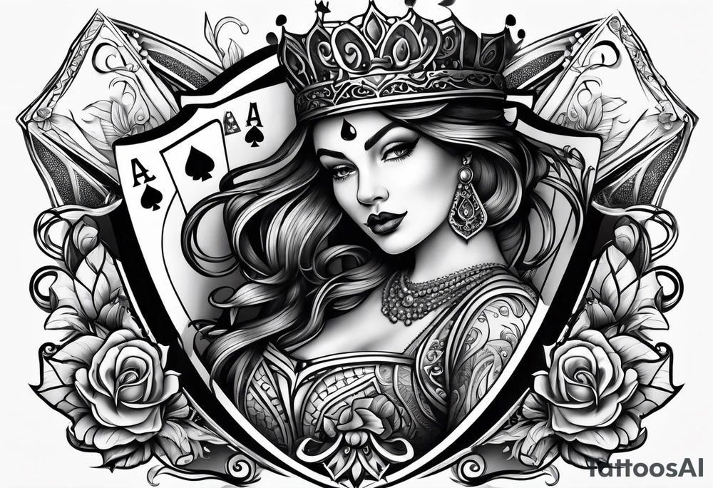 QUEEN OF SPADES tattoo idea
