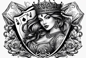 QUEEN OF SPADES tattoo idea