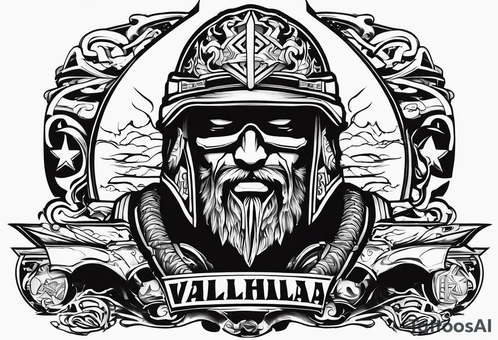 Valhalla soldier tattoo idea