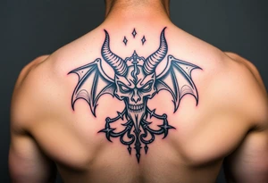 Devil, worshiping symbols for your face tattoo idea