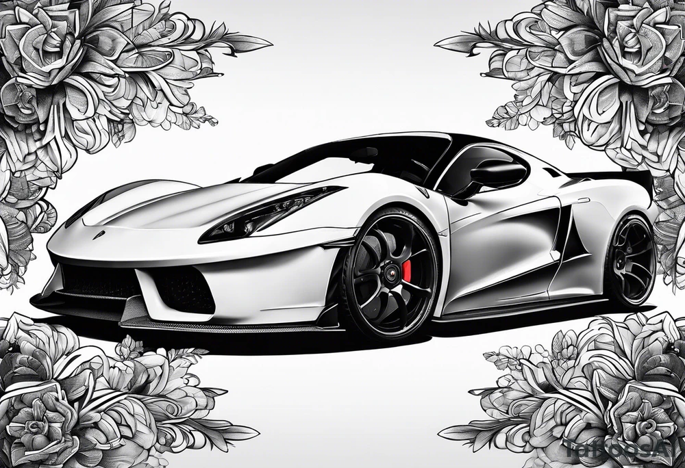 Sportscar with Legs instead of wheels tattoo idea