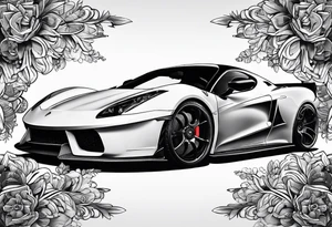 Sportscar with Legs instead of wheels tattoo idea