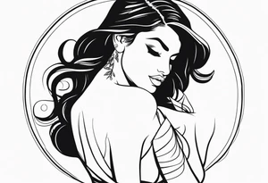 woman with big titts tattoo idea