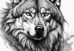 Wolf warrior tattoo idea