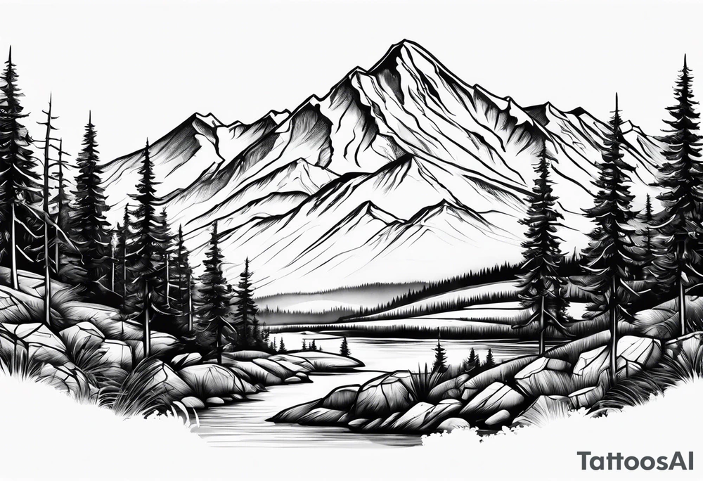 Breckenridge mountains tattoo idea
