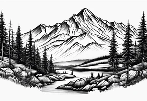 Breckenridge mountains tattoo idea