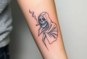 Ghost smoking tattoo idea