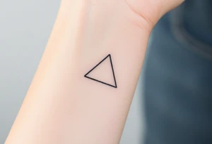 A small tattoo (2x2cm) on my wrist to represent my lesbian identity, but in a subtle way. Fine line. Triangle. tattoo idea
