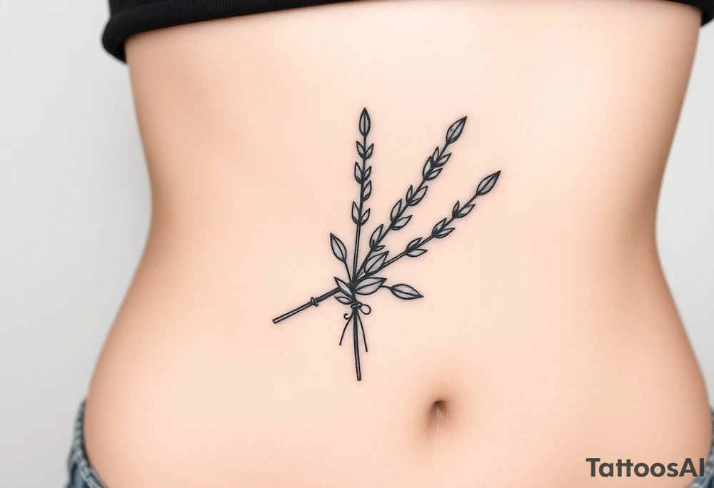 sage bundle tattoo idea