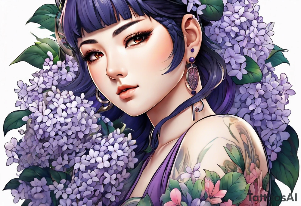 Hinata hyuga lilac tattoo idea