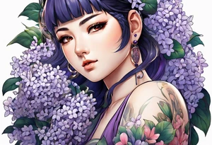 Hinata hyuga lilac tattoo idea