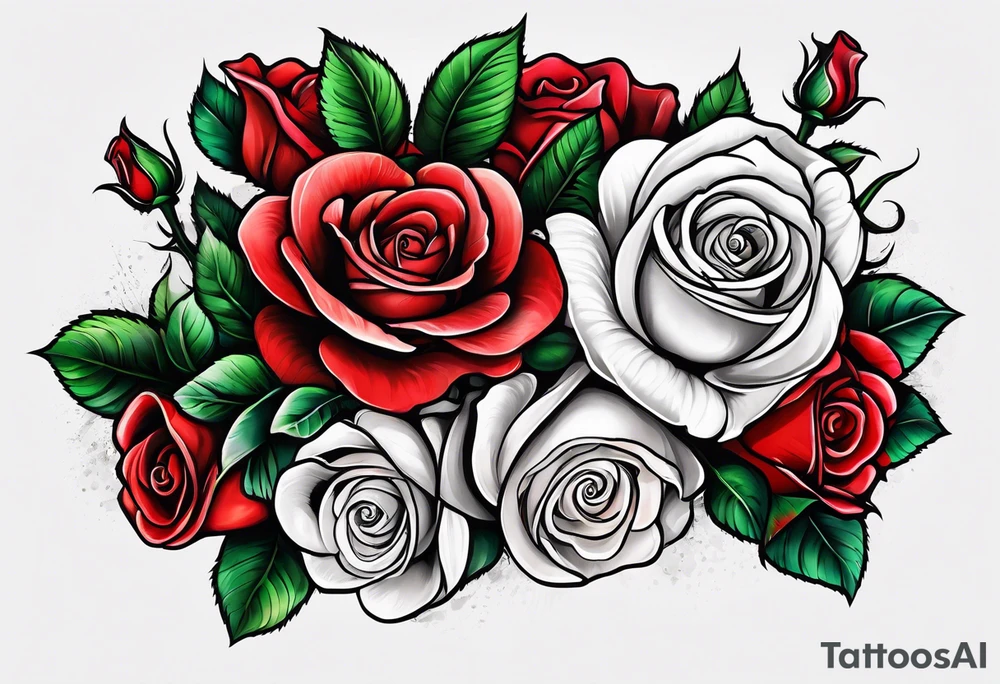 Sexy rose tattoo idea