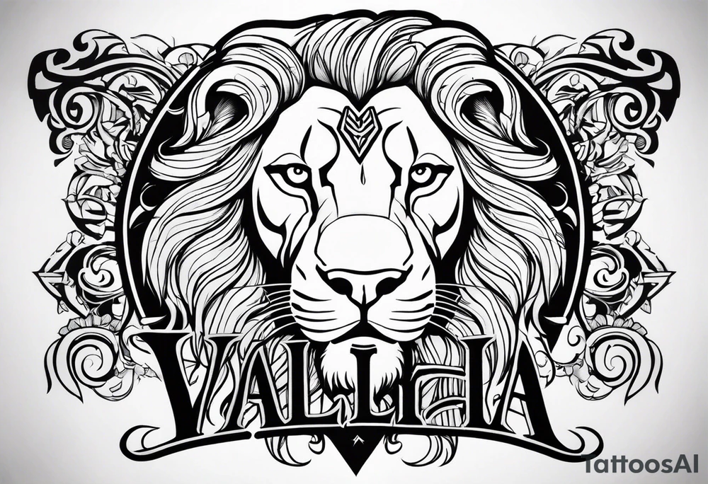Valhalla lion tattoo idea