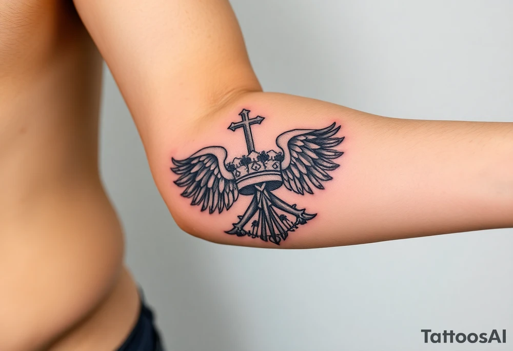 American and German heritage, with Christian traditions tattoo idea