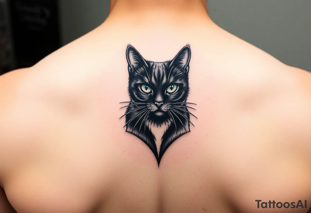 black cat tattoo idea
