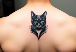 black cat tattoo idea