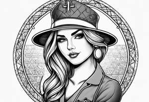 nurse hat, hospital, cross, stethoscope, needle tattoo idea
