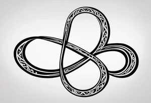 Just a plain Infinity symbol with a capital letter B in the center, a capital letter J in the left side, and a capital letter J in the right side tattoo idea