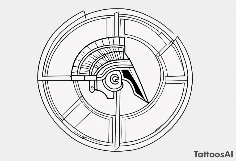 Ancient hoplite symbol tattoo tattoo idea