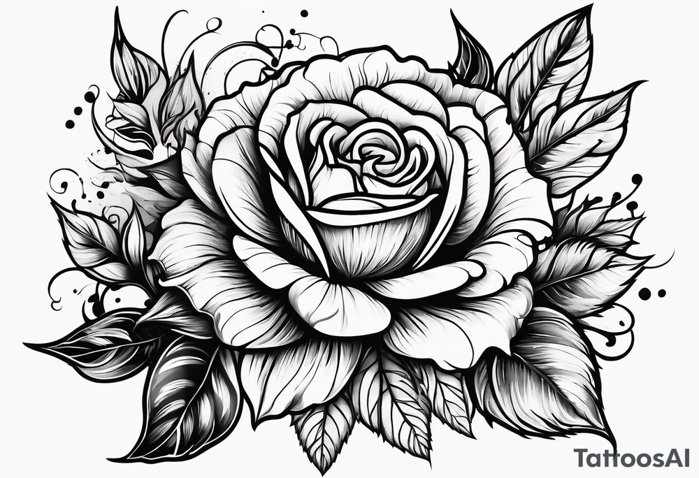 animal flower rose, sunflower, tattoo idea