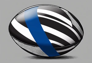 Rugby ball with Finland flag tattoo idea