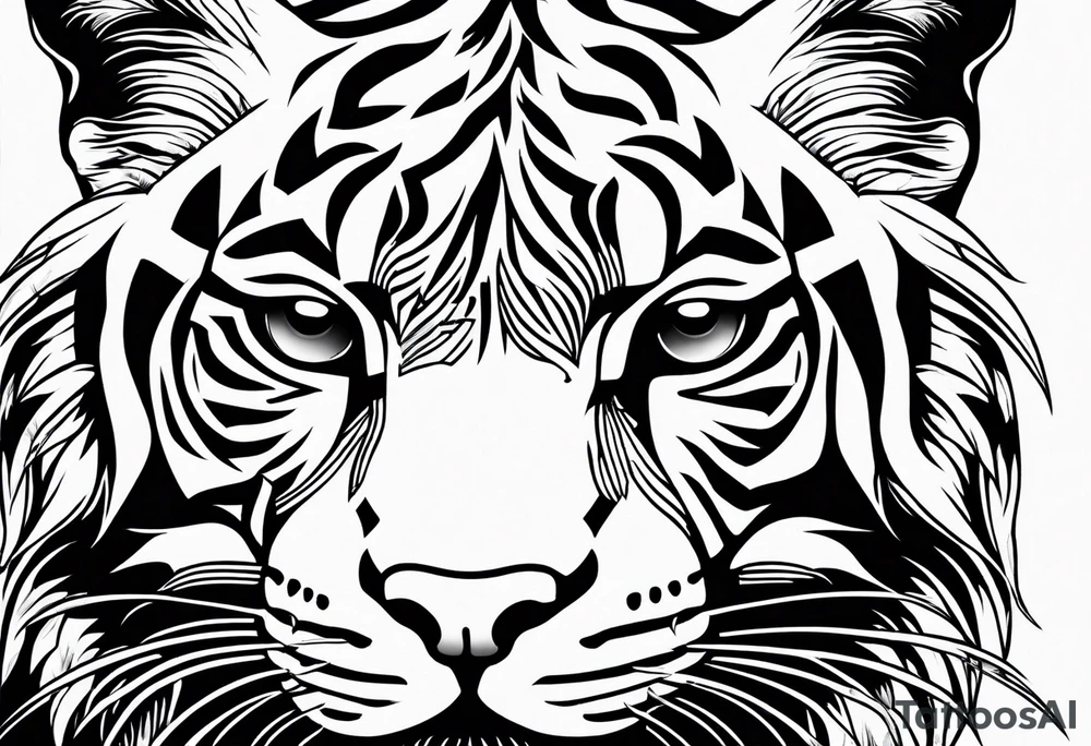 big cat tattoo idea