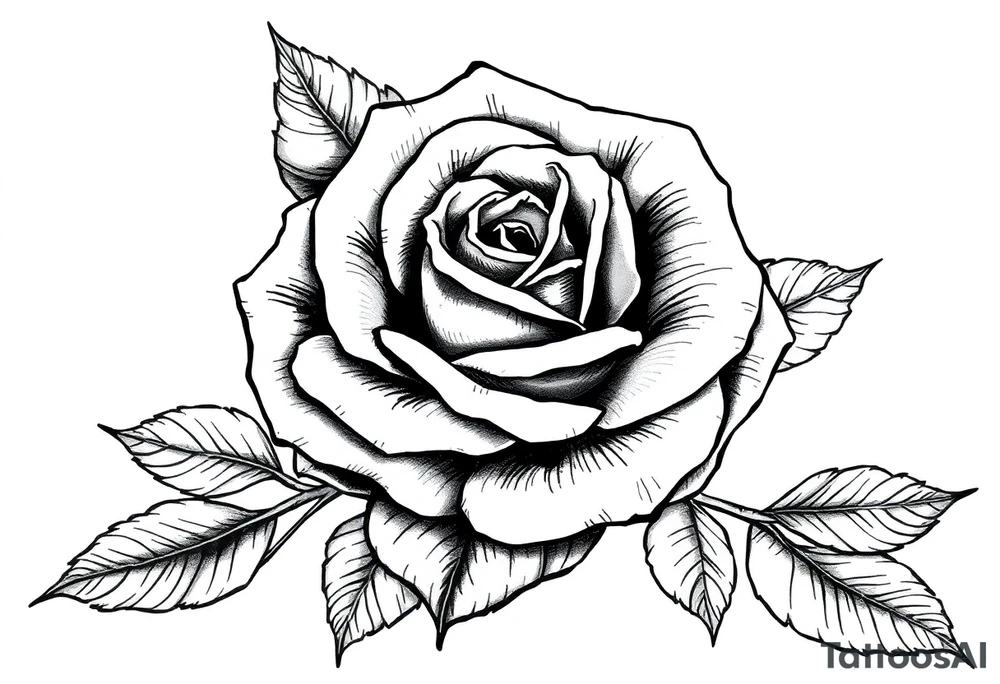 Rose with dates tattoo idea