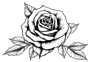 Rose with dates tattoo idea