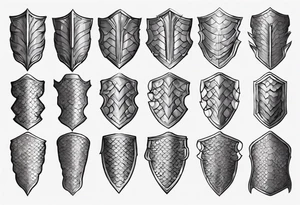 Dragonscale Leg armor symmetrical tattoo idea