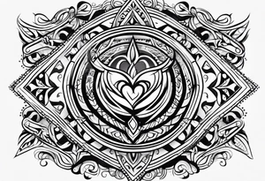 corazón tribal tattoo idea