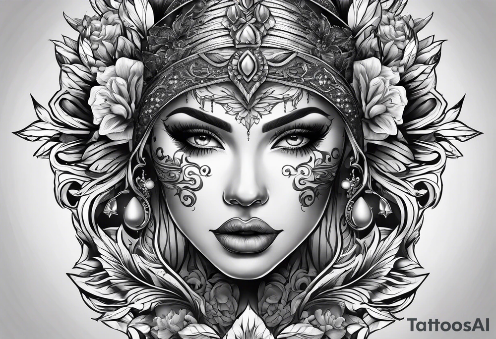 The name Darlene on chest tattoo idea