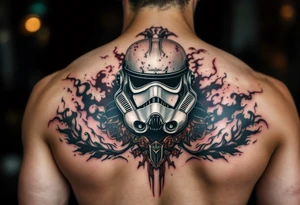 Storm trooper in samurai armor tattoo idea