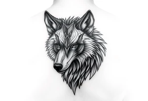 A PWERFUL MAJESTIC ALTERED MAJESTIC DREAM WOLF tattoo idea