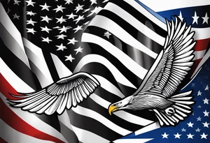 American flag and U.S. Air Force tattoo idea