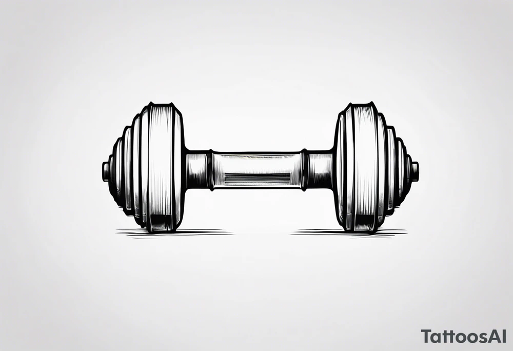 dumbell tattoo idea